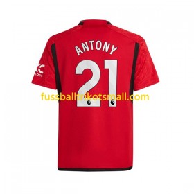 Fußballtrikots Manchester United Antony Matheus 21 2023-2024 Kurzarm Heimtrikotsatz kaufen